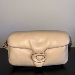 Coach Tabby Cream Leather Shoulder Bag | Size 26